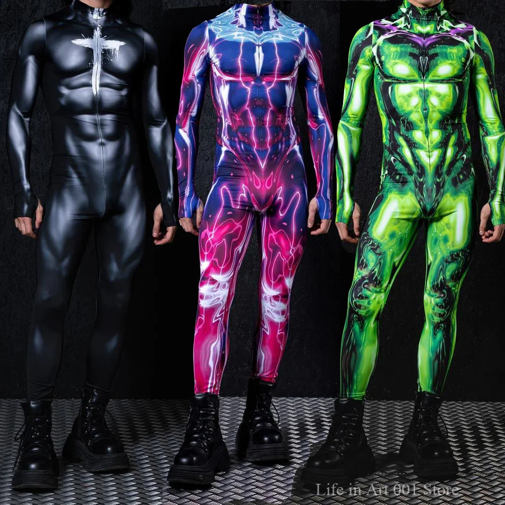 Cool Men Steampunk Holiday Cosplay Bodysuit CyberPunk Armour Jumpsuit Costume Halloween Party Shows Perfermence Zentai Suit
Cool Men Steampunk Holiday Cosplay Bodysuit CyberPunk Armour Jumpsuit Costume Halloween Party Shows Perfermence Zentai Suit