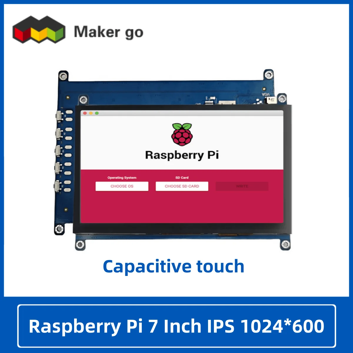 Raspberry Pi 7 Inch IPS 1024*600 3 B +/4b GT911 Capacitieve Touch Panel LCD Display Screen HDMI VGA USB MICRO
Raspberry Pi 7 Inch IPS 1024*600 3 B +/4b GT911 Capacitieve Touch Panel LCD Display Screen HDMI VGA USB MICRO