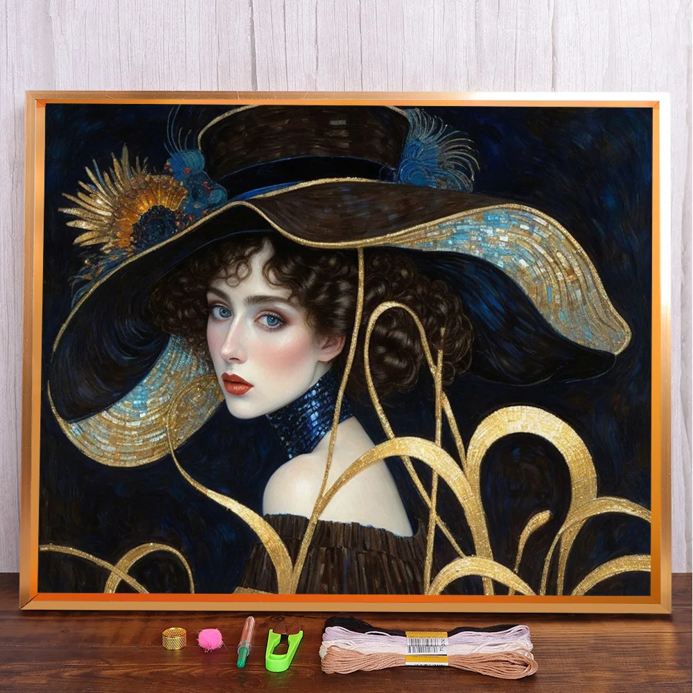 Portrait Girl Wearing Hat Cross-Stitch Full Kit DIY Embroidery Handicraft Painting Handiwork Handmade Magic Floss Wholesale
Portrait Girl Wearing Hat Cross-Stitch Full Kit DIY Embroidery Handicraft Painting Handiwork Handmade Magic Floss Wholesale