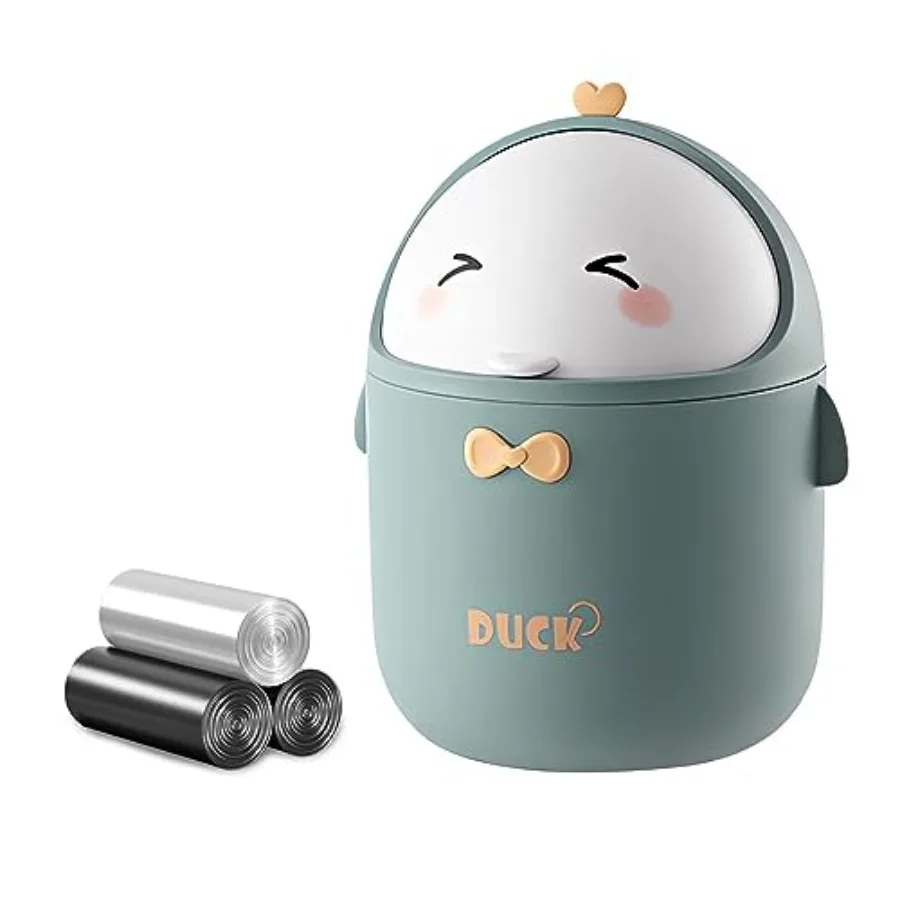 Cute Desktop Trash Can Wastebasket with 90 Trash Bags Creative Mini Countertop Garbage Can with Lid Small Plastic Storage Bin f
Cute Desktop Trash Can Wastebasket with 90 Trash Bags Creative Mini Countertop Garbage Can with Lid Small Plastic Storage Bin f