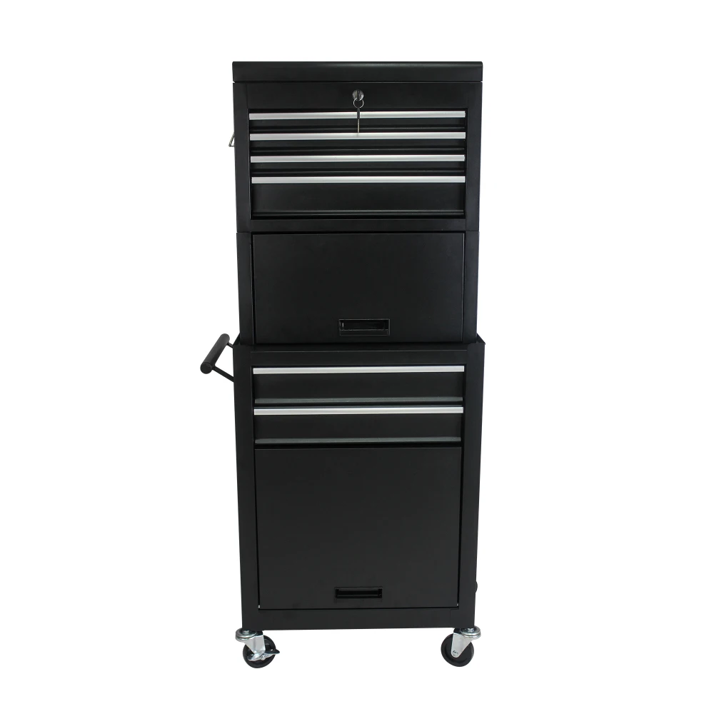 Wheel toolbox, 6 drawers lockable rolling toolbox, with 4 swivel wheels, 2-in-1 detachable toolboxorkshop Repair Shop, Black
Wheel toolbox, 6 drawers lockable rolling toolbox, with 4 swivel wheels, 2-in-1 detachable toolboxorkshop Repair Shop, Black