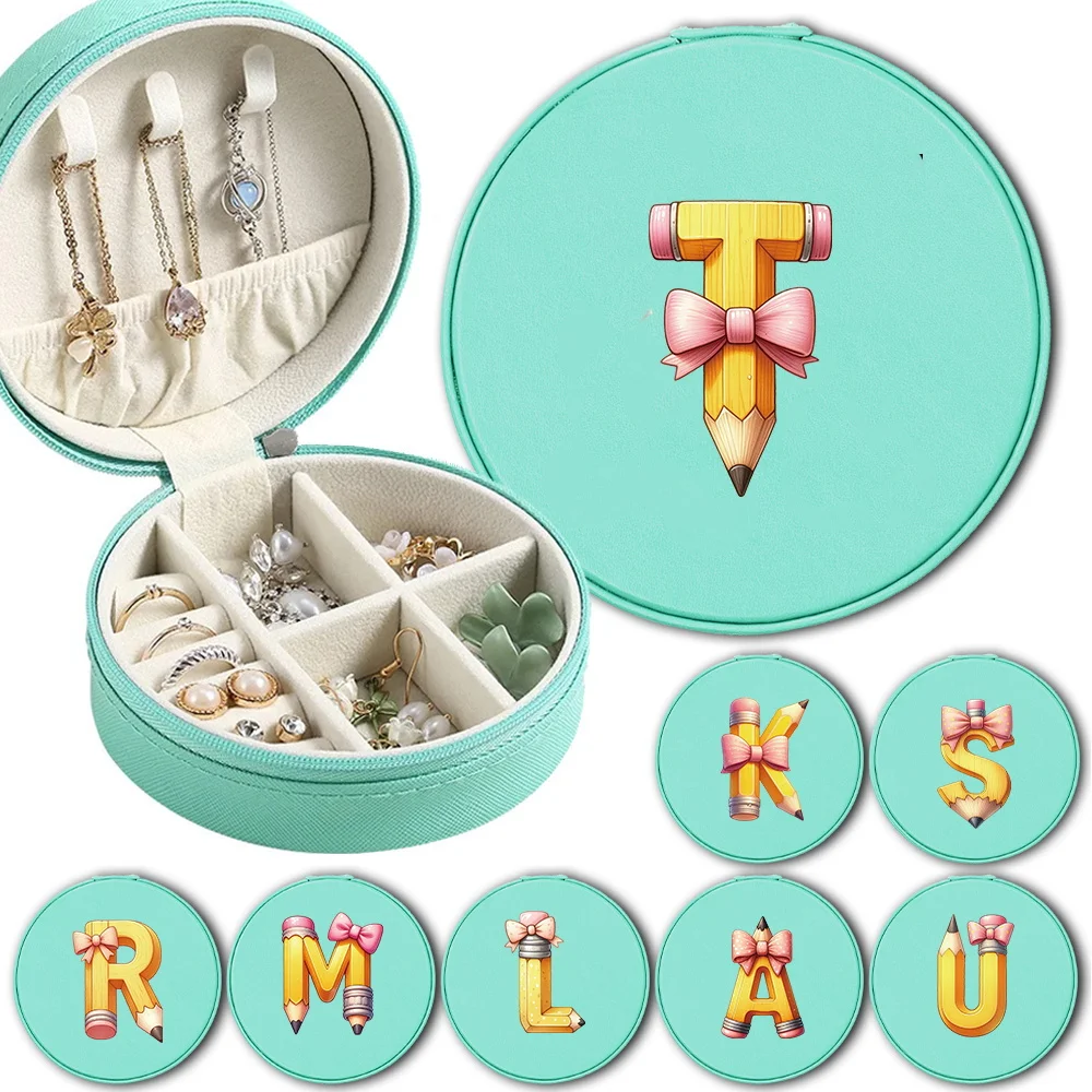 Portable Large Capacity Round Jewelry Case Suitable for Carrying with You When Traveling Pencil Initial Name 26 Letters Pattern
Portable Large Capacity Round Jewelry Case Suitable for Carrying with You When Traveling Pencil Initial Name 26 Letters Pattern