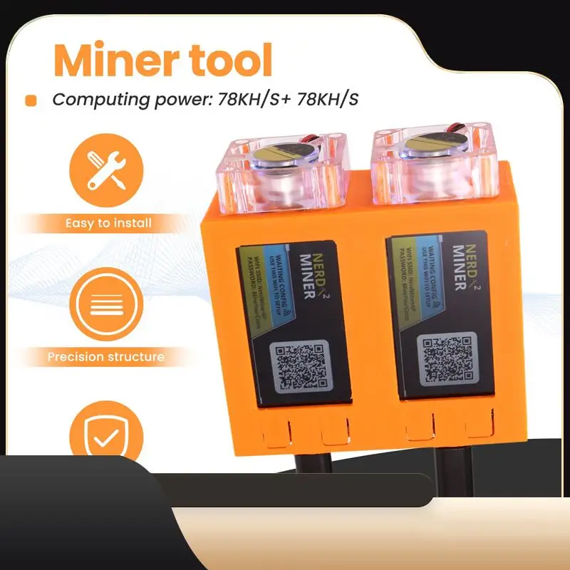 Nerdminer V2 Miner 78KH/S*2 Двойной экран BTC Solo Lottery Miner Bitcoin Nerd Miner Lotto Miner со светящимся вентилятором C-T44C
Nerdminer V2 Miner 78KH/S*2 Двойной экран BTC Solo Lottery Miner Bitcoin Nerd Miner Lotto Miner со светящимся вентилятором C-T44C