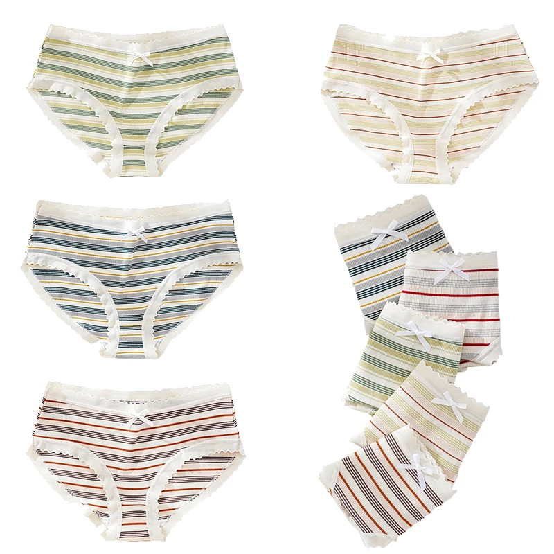 Pure Cotton underwear girls bow briefs Rainbow panty for women Buttocks lifting Lingerie
Pure Cotton underwear girls bow briefs Rainbow panty for women Buttocks lifting Lingerie