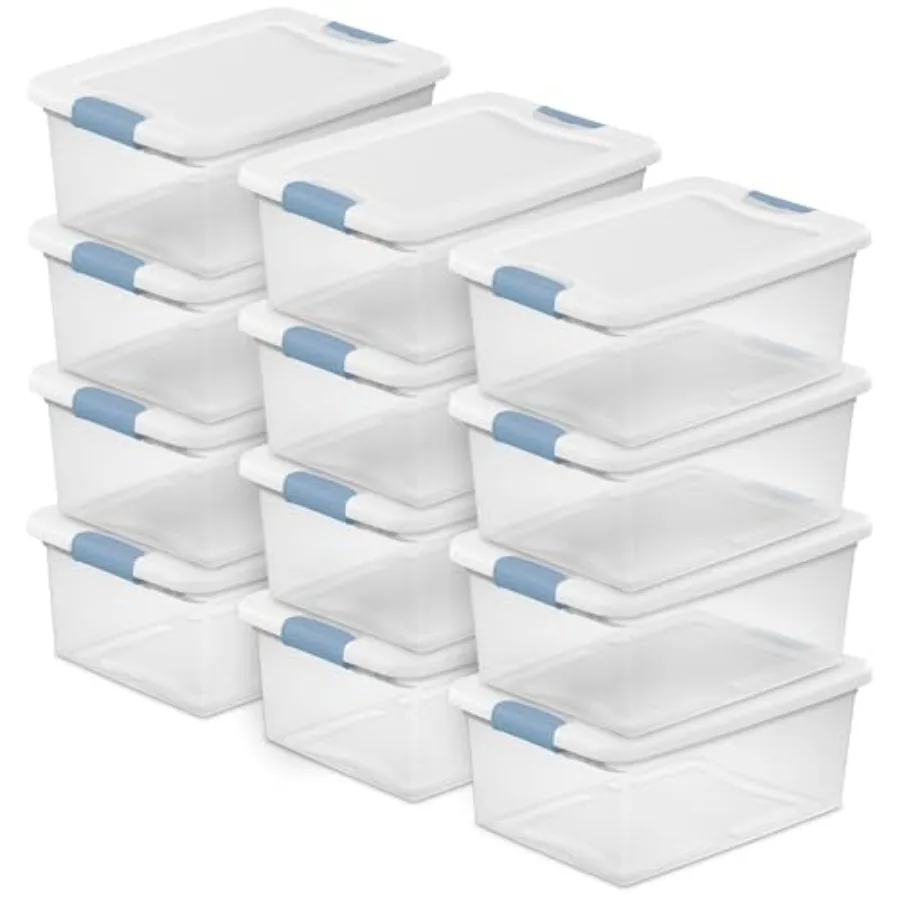 Sterilite 12-Pack Latching Box Under Bed Storage Bins with Lids Clear Plastic 15 Quart - Heavy-Duty Organizing Containers for C
Sterilite 12-Pack Latching Box Under Bed Storage Bins with Lids Clear Plastic 15 Quart - Heavy-Duty Organizing Containers for C