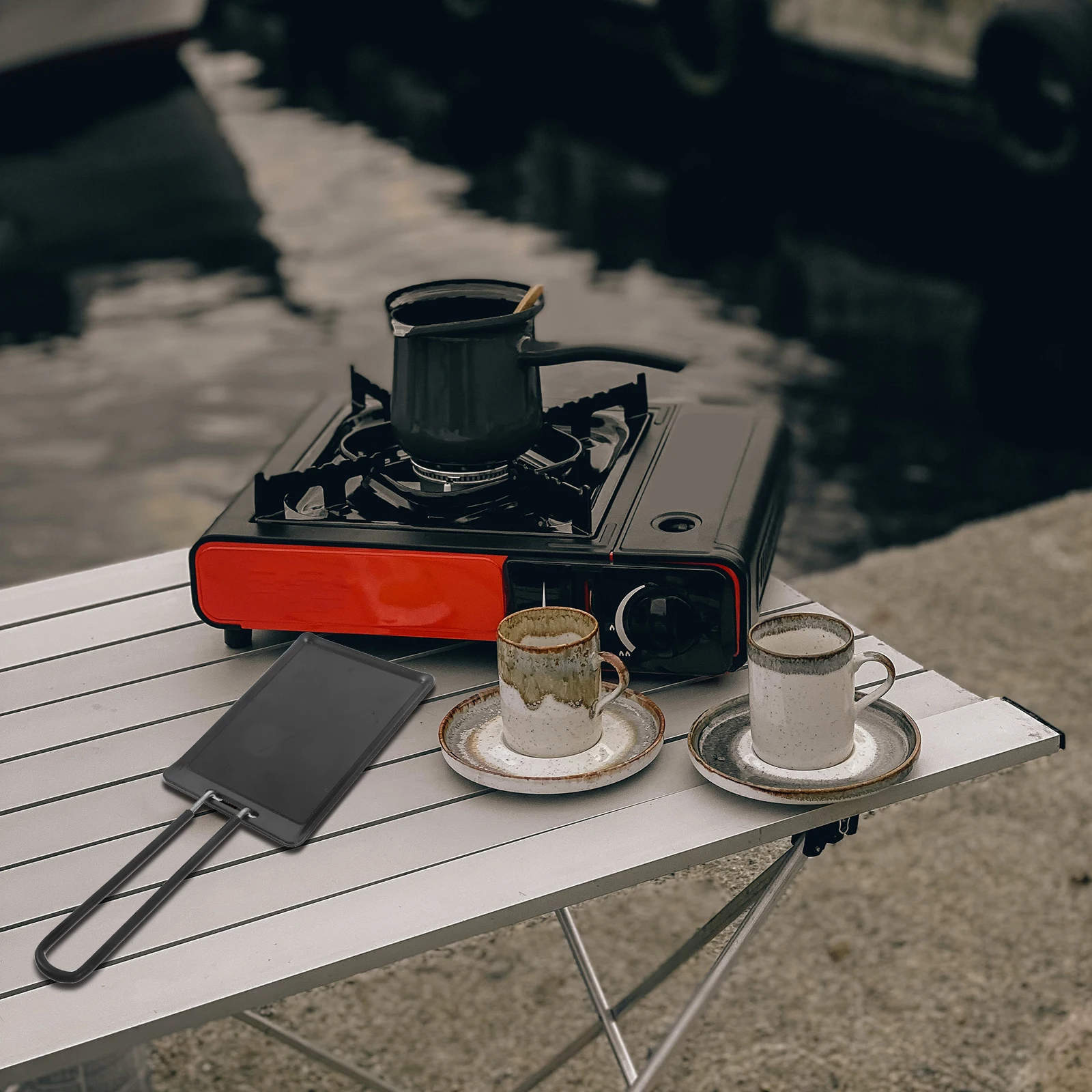 1 Set Of Stainless Steel Baking Pan Reusable Nonstick Grill Tray For Camping Bbq Portable Handheld Griddle Plate Flat Frying Pan
1 Set Of Stainless Steel Baking Pan Reusable Nonstick Grill Tray For Camping Bbq Portable Handheld Griddle Plate Flat Frying Pan