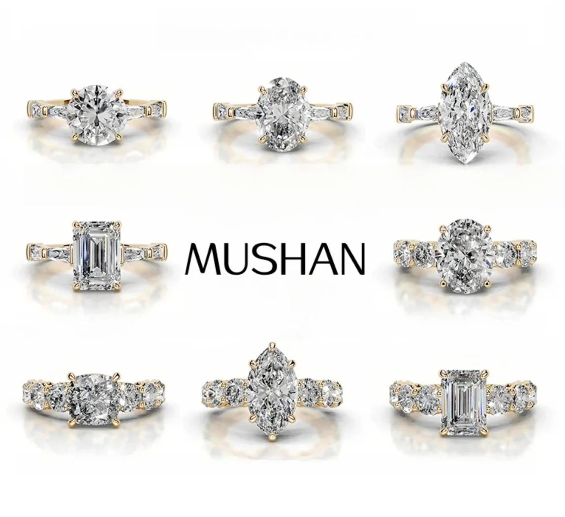 MUSHAN Luxury Jewelry S 925 Sterling Silver Rings 3ct 4ct 5ct Carat Wedding Moissanite Ring MST Patent Plated 18k Gold Jewelry
MUSHAN Luxury Jewelry S 925 Sterling Silver Rings 3ct 4ct 5ct Carat Wedding Moissanite Ring MST Patent Plated 18k Gold Jewelry