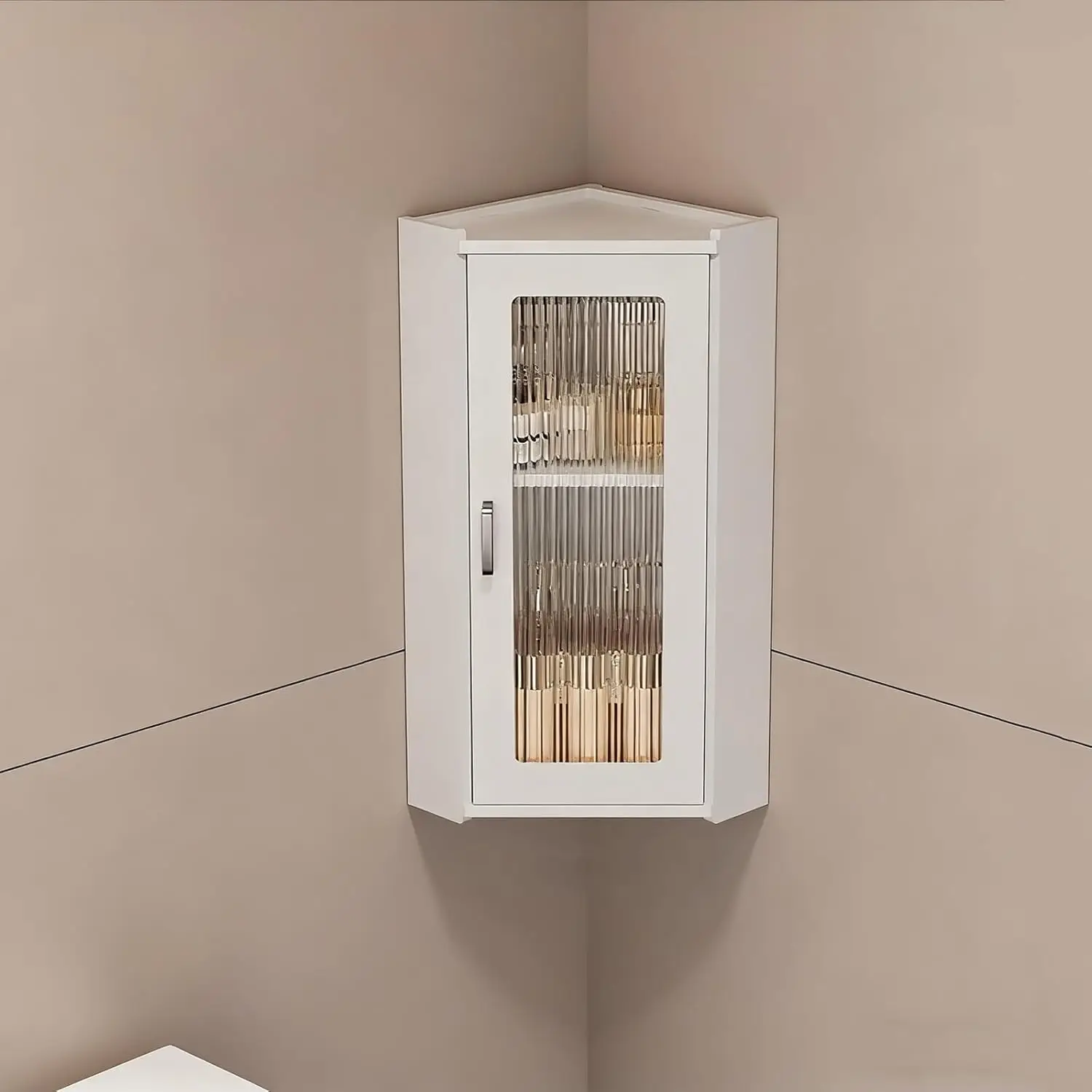 2/3 Tier Corner Storage Cabinet with Glass Door Wall Mounted Kitchen Spice Medicine Makeup Organizer 25x25x59cm White Customized
2/3 Tier Corner Storage Cabinet with Glass Door Wall Mounted Kitchen Spice Medicine Makeup Organizer 25x25x59cm White Customized