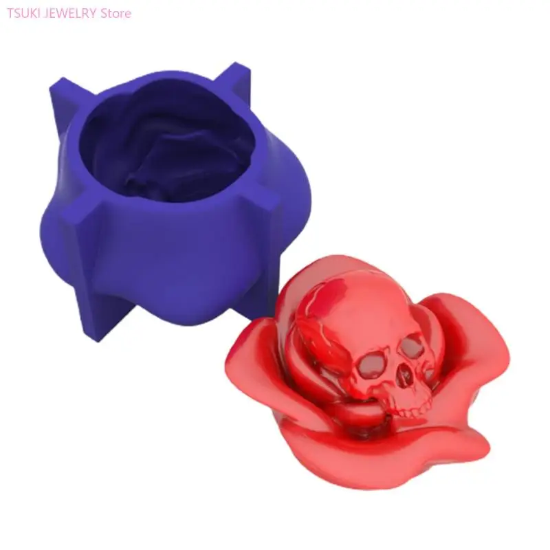 62KE Small Size Rose Flower Skull Shape Silicone Mold for DIY Decoration Making Soap Candle Melt Resin Polymer Clay
62KE Small Size Rose Flower Skull Shape Silicone Mold for DIY Decoration Making Soap Candle Melt Resin Polymer Clay