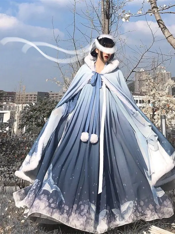 Женская зимняя накидка Hanfu, теплое пальто, толстое пальто с капюшоном в китайском стиле, традиционная одежда для косплея
Женская зимняя накидка Hanfu, теплое пальто, толстое пальто с капюшоном в китайском стиле, традиционная одежда для косплея