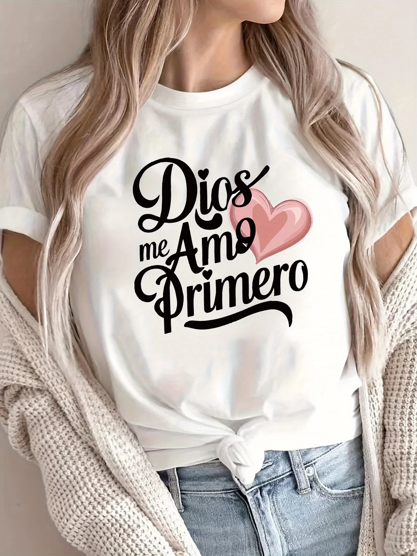 Women's God Loves Me First T-Shirt Casual Round Neck Short Sleeve Cotton Tees Retro Hip Hop Y2k T-shirt Summer Women Clothing
Women's God Loves Me First T-Shirt Casual Round Neck Short Sleeve Cotton Tees Retro Hip Hop Y2k T-shirt Summer Women Clothing