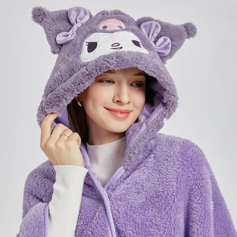 Cute kawaii cartoon sanrio my melody kuromi cinnamoroll hooded nap blanket creative personality warm winter plush shawl blanket
Cute kawaii cartoon sanrio my melody kuromi cinnamoroll hooded nap blanket creative personality warm winter plush shawl blanket