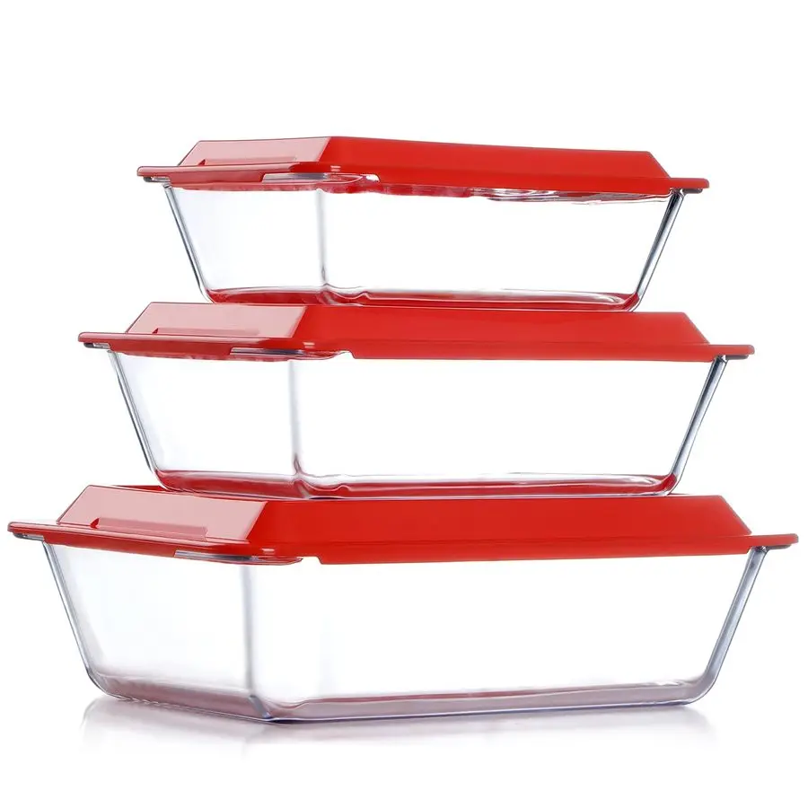 1.52.43.7Qt Deep Glass Baking Dish, 11.5x8x3 in amp 9.5x7x2.7 in amp 8x6x2.4 in 3Pack Deep Lasagne Dish with Lids for Oven, Rect
1.52.43.7Qt Deep Glass Baking Dish, 11.5x8x3 in amp 9.5x7x2.7 in amp 8x6x2.4 in 3Pack Deep Lasagne Dish with Lids for Oven, Rect