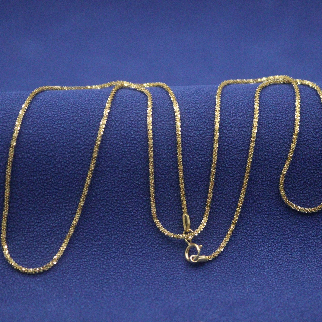 Real 18K Yellow Gold Chain For Women 1.1mm Full Star Link Snake Necklace 45cm Length
Real 18K Yellow Gold Chain For Women 1.1mm Full Star Link Snake Necklace 45cm Length