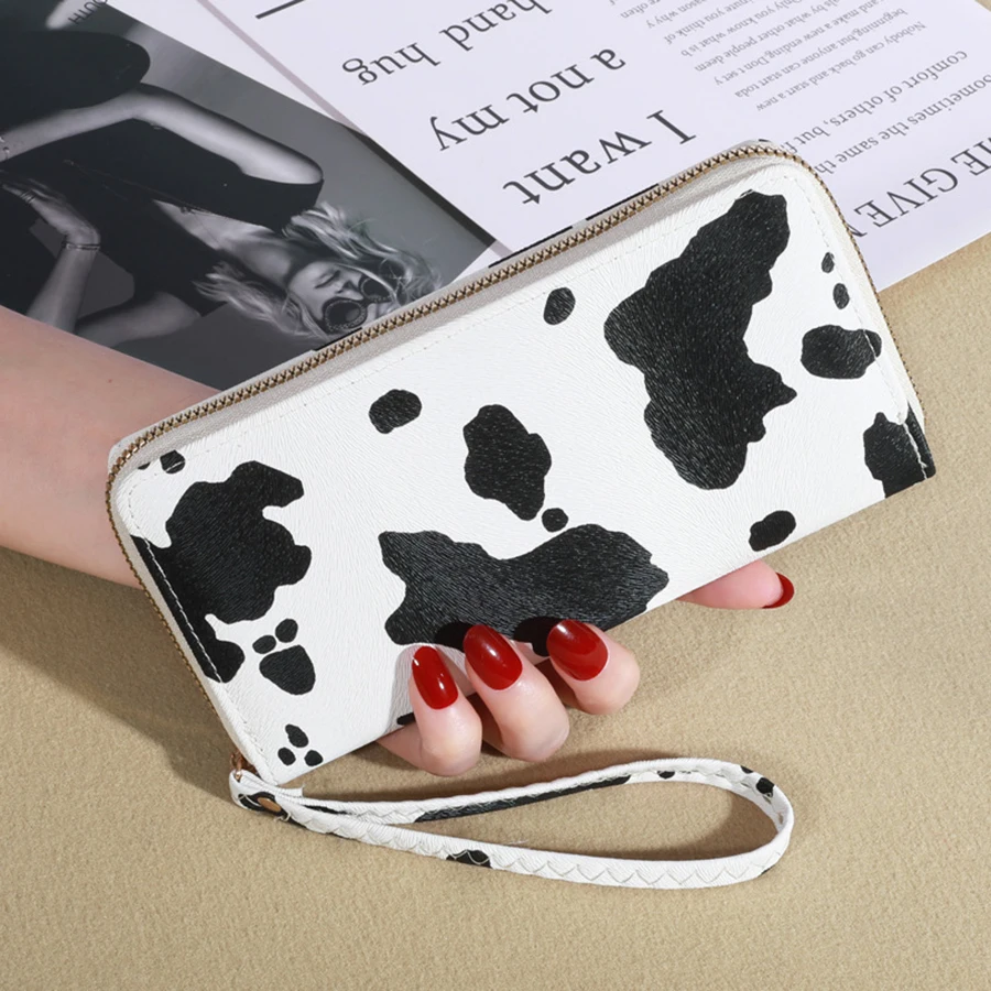 Cow Print Long Wallet Women Card Holder Clutch Casual Women Wallets Zipper Pocket Money Bag for Girls
Cow Print Long Wallet Women Card Holder Clutch Casual Women Wallets Zipper Pocket Money Bag for Girls