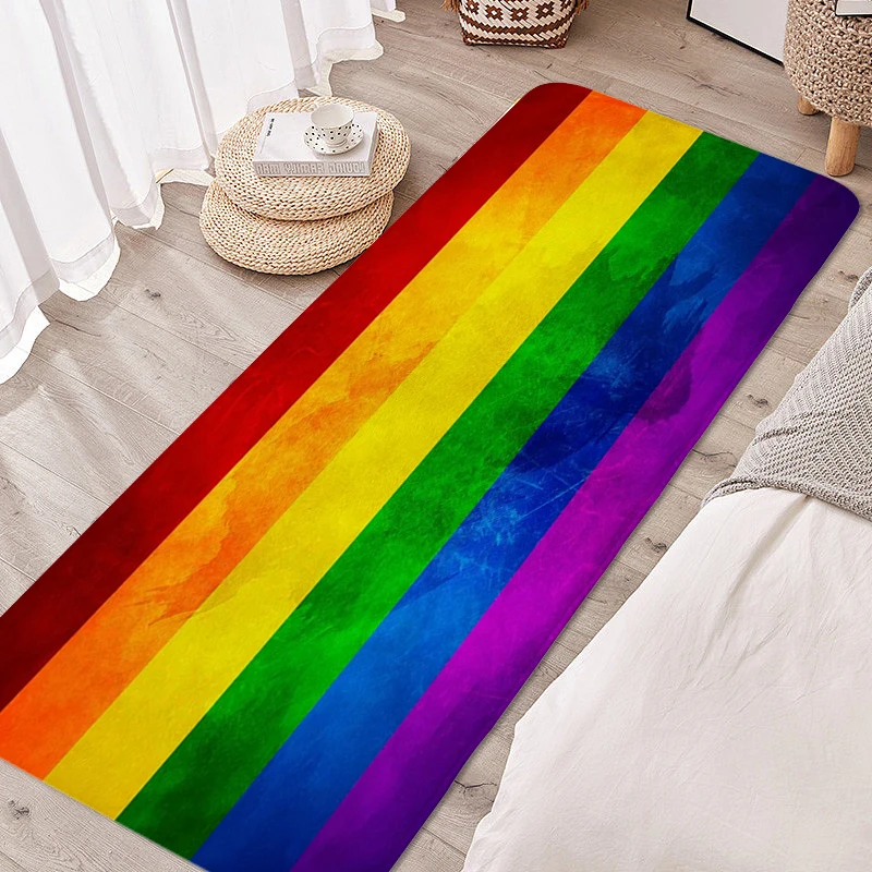 Bathroom Rug Rainbow LGBT Pride Flag Carpet Entrance of House Interior Entrance Custom Washable Non-slip Kitchen Bedroom Mat
Bathroom Rug Rainbow LGBT Pride Flag Carpet Entrance of House Interior Entrance Custom Washable Non-slip Kitchen Bedroom Mat