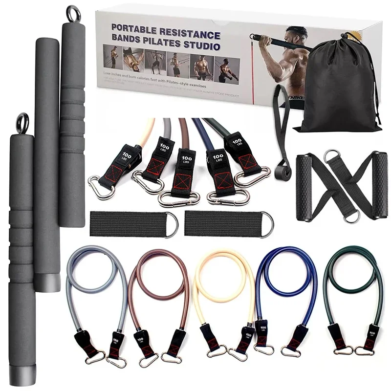 23PCS/11PCS Bodybuilding Elastic Bands,12PCS Pilates Bar Kit with Resistance Bands Set Home Gym Exercise Bands Fitness Equipment
23PCS/11PCS Bodybuilding Elastic Bands,12PCS Pilates Bar Kit with Resistance Bands Set Home Gym Exercise Bands Fitness Equipment