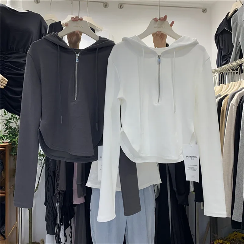 Short Half Zipper Hoodie Women's Pure Color Versatile Slimming Outerwear Korean Style Spring Autumn New Fashion Casual Street...
Short Half Zipper Hoodie Women's Pure Color Versatile Slimming Outerwear Korean Style Spring Autumn New Fashion Casual Street...