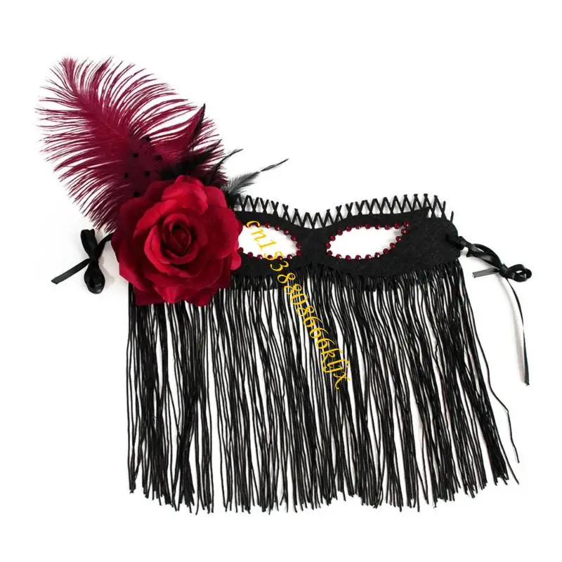 Masquerades Mask with Flower Tassels Ball Prom Mask Venetians Party Mask Womens 066C
Masquerades Mask with Flower Tassels Ball Prom Mask Venetians Party Mask Womens 066C