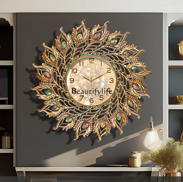 Shell Clock Living Room New High-End Elegant Wall-Mounted Light Luxury High-End Sense Pocket Watch Quartz Clock
Shell Clock Living Room New High-End Elegant Wall-Mounted Light Luxury High-End Sense Pocket Watch Quartz Clock