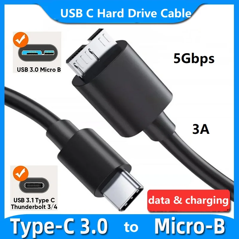 USB C Micro B Cable USB Type C to Micro B Charger Cable Compatible with Samsung Galaxy Camera Hard Drive 5Gbps
USB C Micro B Cable USB Type C to Micro B Charger Cable Compatible with Samsung Galaxy Camera Hard Drive 5Gbps