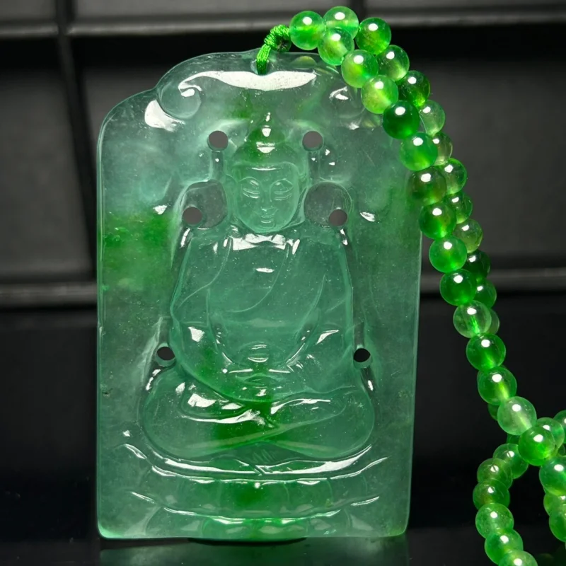 Certified Natural A Perfect High Ice Jade Jadeite Big Pendant&NecklaceVairocana
Certified Natural A Perfect High Ice Jade Jadeite Big Pendant&NecklaceVairocana