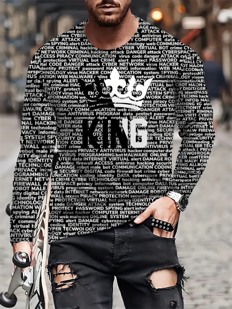 Vintage 3D Letters Printed Long Sleeve Autumn Men's Round Neck T Shirt Casual Long Sleeve Large T Shirt Fashion Pullover Men's
Vintage 3D Letters Printed Long Sleeve Autumn Men's Round Neck T Shirt Casual Long Sleeve Large T Shirt Fashion Pullover Men's