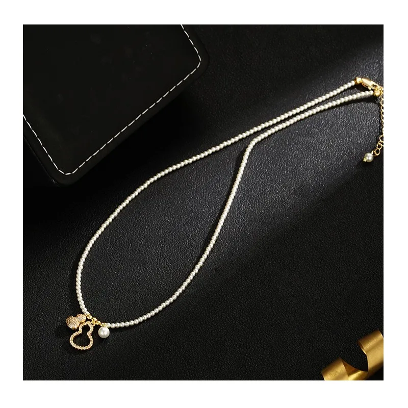 Good Things Happen Peanut Beads Peanut Gourd Pendant Necklace Light Luxury Niche Design Collarbone Chain
Good Things Happen Peanut Beads Peanut Gourd Pendant Necklace Light Luxury Niche Design Collarbone Chain