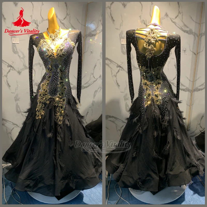 Luxury AB Stones Social Dance Long Sleeves Perform&Contest Dress with Necklace Customize Adult Waltz Clothing Dancer's Vitality
Luxury AB Stones Social Dance Long Sleeves Perform&Contest Dress with Necklace Customize Adult Waltz Clothing Dancer's Vitality