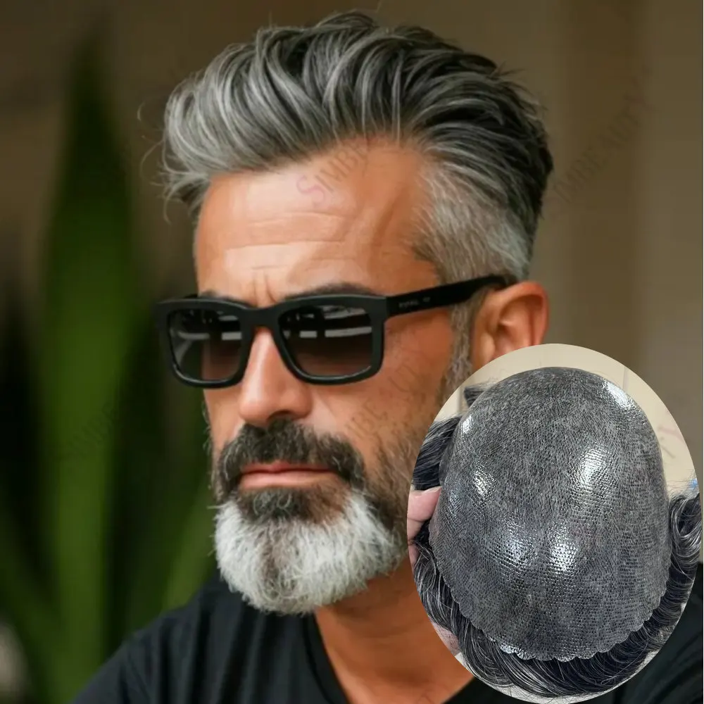 Незаметный мужской парик из натуральных волос 1B40 1B65 серого цвета, 0.1 мм, на полностью полиуретановой основе, система замещения волос для мужчин, прочный протез для волос
Незаметный мужской парик из натуральных волос 1B40 1B65 серого цвета, 0.1 мм, на полностью полиуретановой основе, система замещения волос для мужчин, прочный протез для волос