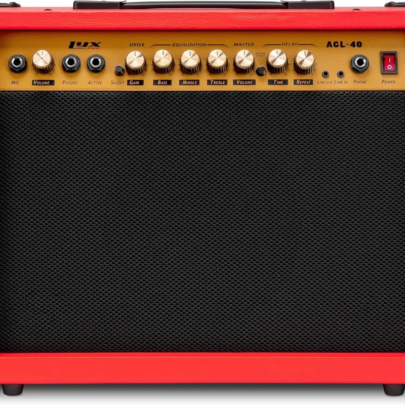 40 Watt Electric Guitar Amplifier | Combo Solid State Studio Amp with 8” 4-Ohm Speaker, Custom EQ Controls, Drive, Delay,
40 Watt Electric Guitar Amplifier | Combo Solid State Studio Amp with 8” 4-Ohm Speaker, Custom EQ Controls, Drive, Delay,