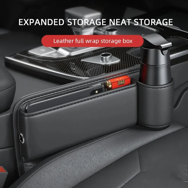 Universal Car Seat Gap Organizer Storage Box Multifunction Leather Crevice Side Storage Pocket Wallet Keys Card with Cup Holder
Universal Car Seat Gap Organizer Storage Box Multifunction Leather Crevice Side Storage Pocket Wallet Keys Card with Cup Holder
