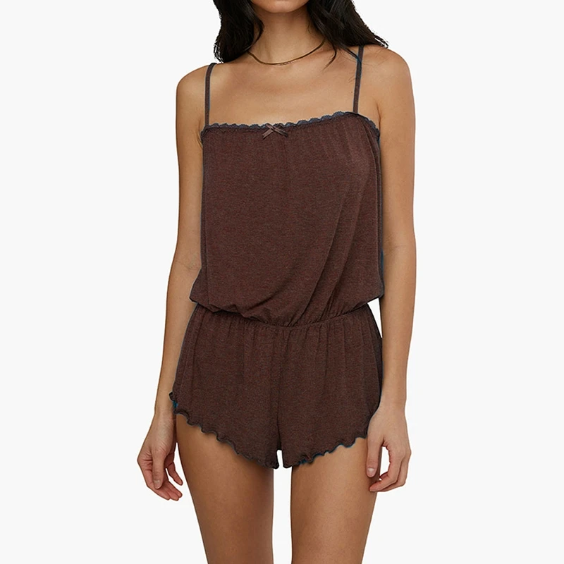 Y2K Aesthetic Lace Trim Spaghetti Strap Short Jumpshirt Vintage Graphic Print Playsuits Women Overalls Rompers Lounge Outfits
Y2K Aesthetic Lace Trim Spaghetti Strap Short Jumpshirt Vintage Graphic Print Playsuits Women Overalls Rompers Lounge Outfits