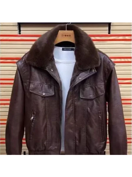 Men's Faionable Thiened Fce Lined Leather Jaet Autumn Winter Sle Detachable Collar Warm ular Outerwear Trendy
Men's Faionable Thiened Fce Lined Leather Jaet Autumn Winter Sle Detachable Collar Warm ular Outerwear Trendy