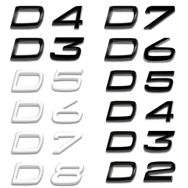 1pcs Car Metal D2 D3 D4 D5 D6 D7 D8 Letters Logo Trunk Emblem Badge Sticker For S40 S60 V40 V50 XC40 XC60 V70 V60 S90 C30 XC90
1pcs Car Metal D2 D3 D4 D5 D6 D7 D8 Letters Logo Trunk Emblem Badge Sticker For S40 S60 V40 V50 XC40 XC60 V70 V60 S90 C30 XC90