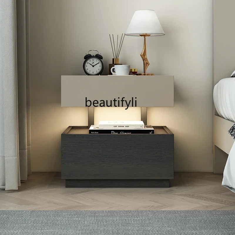 x1zzItalian minimalist bedside modern suspended solid wood bedside cabinet plus sensor light bedroom locker
x1zzItalian minimalist bedside modern suspended solid wood bedside cabinet plus sensor light bedroom locker