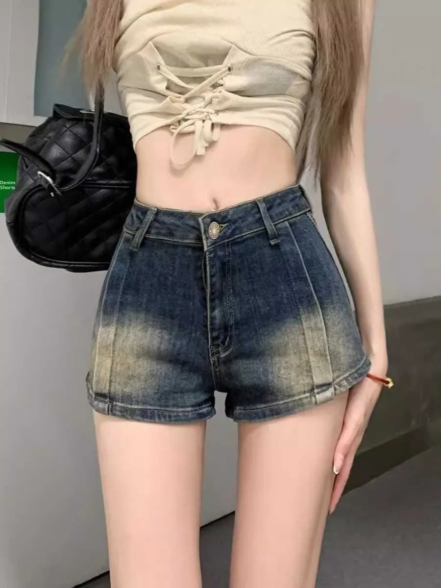American Retro Elastic Denim Shorts Women's Summer New Sexy Hot Pants High Waist A-Line Ultra-Short Jeans Shorts
American Retro Elastic Denim Shorts Women's Summer New Sexy Hot Pants High Waist A-Line Ultra-Short Jeans Shorts