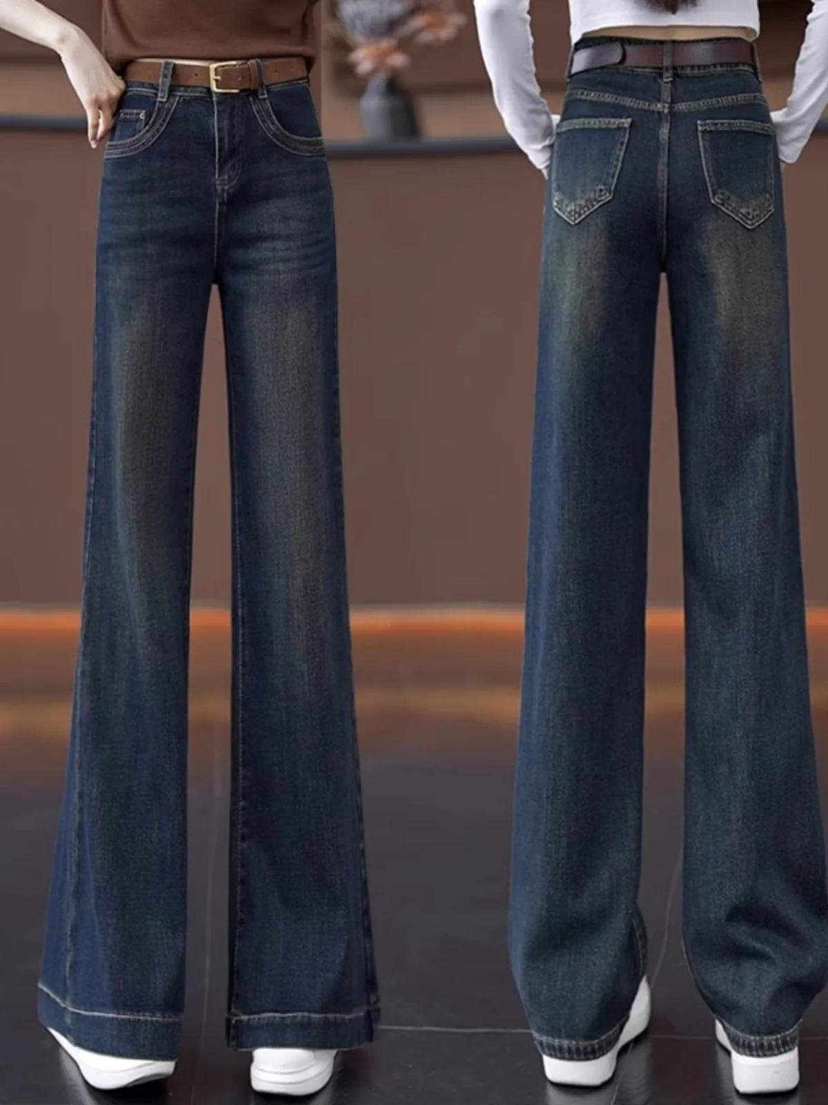 High Waist Wide Leg Jeans Women's Loose Faionable Cement ey Spring Autumn New Sle Floor Length Pants Thi Denim
High Waist Wide Leg Jeans Women's Loose Faionable Cement ey Spring Autumn New Sle Floor Length Pants Thi Denim