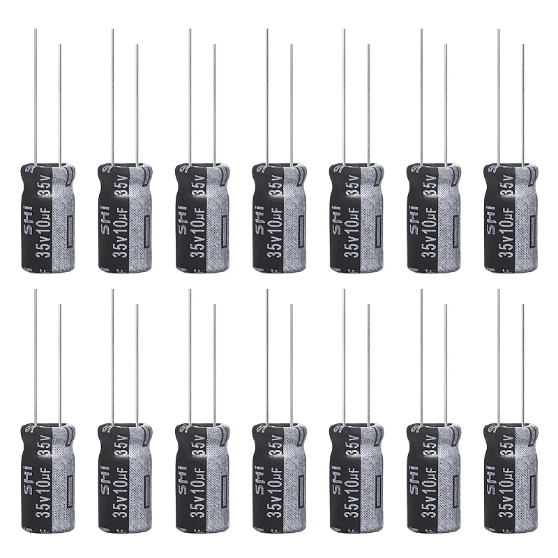 10uF 35V 5x11mm Electrolytic Capacitor 10 UF MFD 35 Volt 0.2x0.43in Aluminum Capacitors (Pack of 15)
10uF 35V 5x11mm Electrolytic Capacitor 10 UF MFD 35 Volt 0.2x0.43in Aluminum Capacitors (Pack of 15)