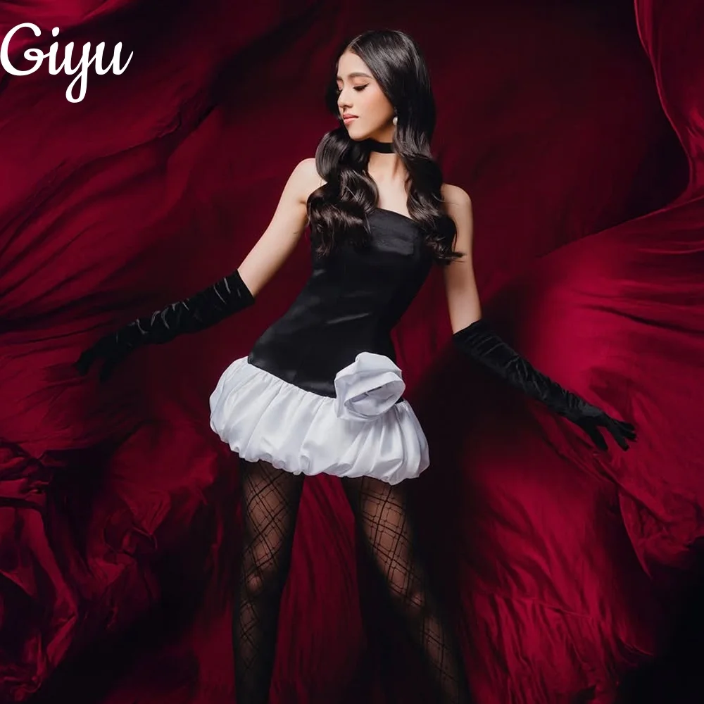 Giyu Modern Strapless A-line Party Dresses Flowers Velvet Gloves Sleeveless Satin Cocktail Dresses Customsied Zip Prom Gown 2025
Giyu Modern Strapless A-line Party Dresses Flowers Velvet Gloves Sleeveless Satin Cocktail Dresses Customsied Zip Prom Gown 2025