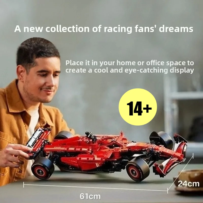 14+ Cars Model 1361 PCS Red SF Racing Car Building Blocks Set Technical Racing Car Toys Assembly Set Bricks Toys for Gifts
14+ Cars Model 1361 PCS Red SF Racing Car Building Blocks Set Technical Racing Car Toys Assembly Set Bricks Toys for Gifts