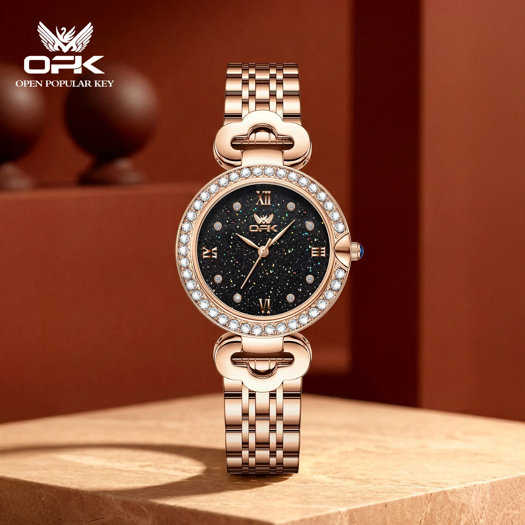 OPK 6094 Elegance Original Quartz Movement Watch For Women Round Dial Steel Strip 30m Waterproof Gradient Watch For Women
OPK 6094 Elegance Original Quartz Movement Watch For Women Round Dial Steel Strip 30m Waterproof Gradient Watch For Women