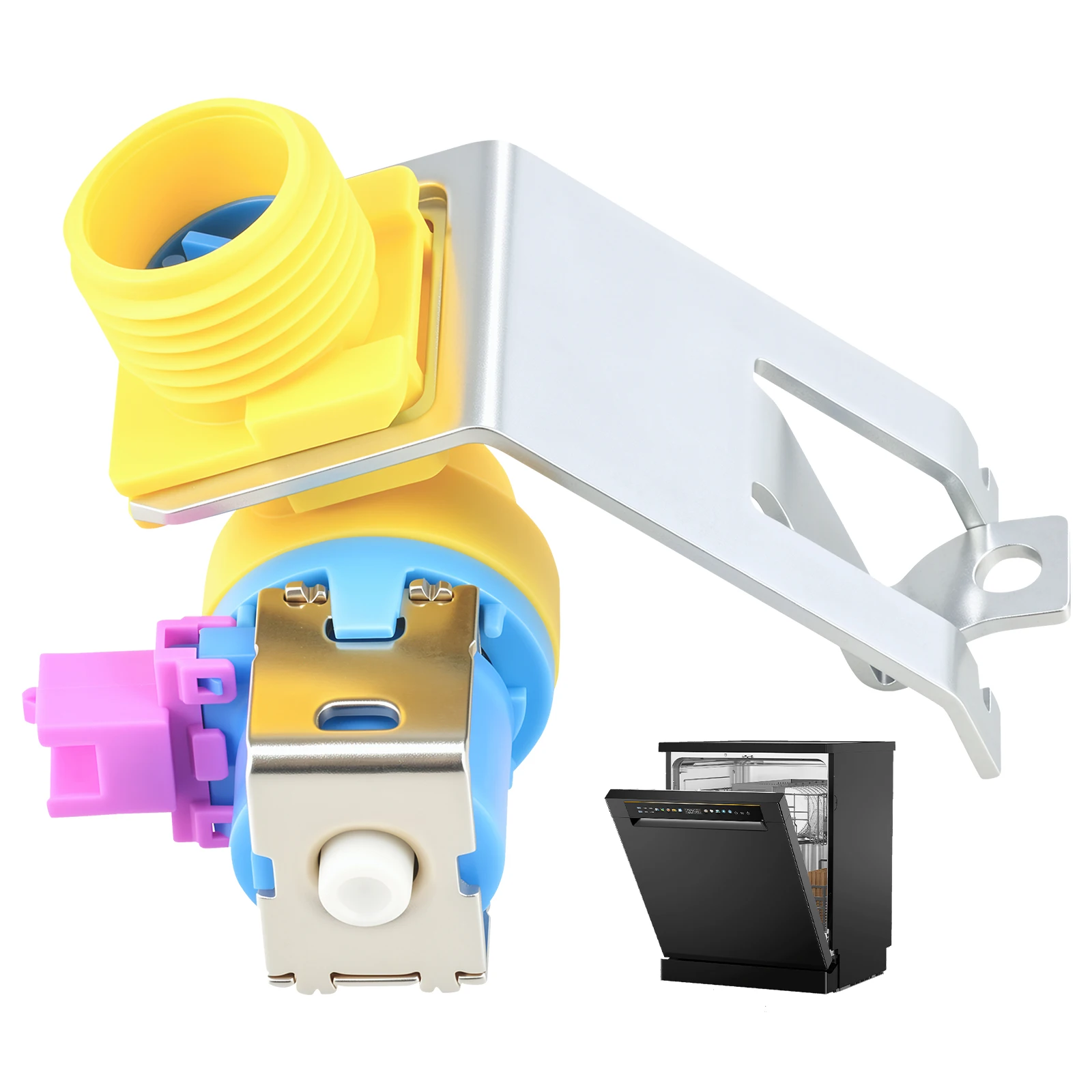1 Pc Stable Dishwasher Water Valve Assembly Replacement Easy Install Water Inlet Valve Assembly for GDT670SYV1FS/GDF535PSR0SS
1 Pc Stable Dishwasher Water Valve Assembly Replacement Easy Install Water Inlet Valve Assembly for GDT670SYV1FS/GDF535PSR0SS