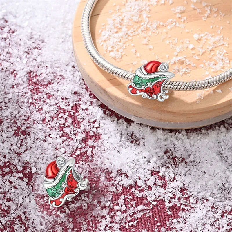 925 Sterling Silver Santa Claus Gift Charms Beads For Women Fit Original Bracelet DIY Birthday Party Jewelry Gifts
925 Sterling Silver Santa Claus Gift Charms Beads For Women Fit Original Bracelet DIY Birthday Party Jewelry Gifts