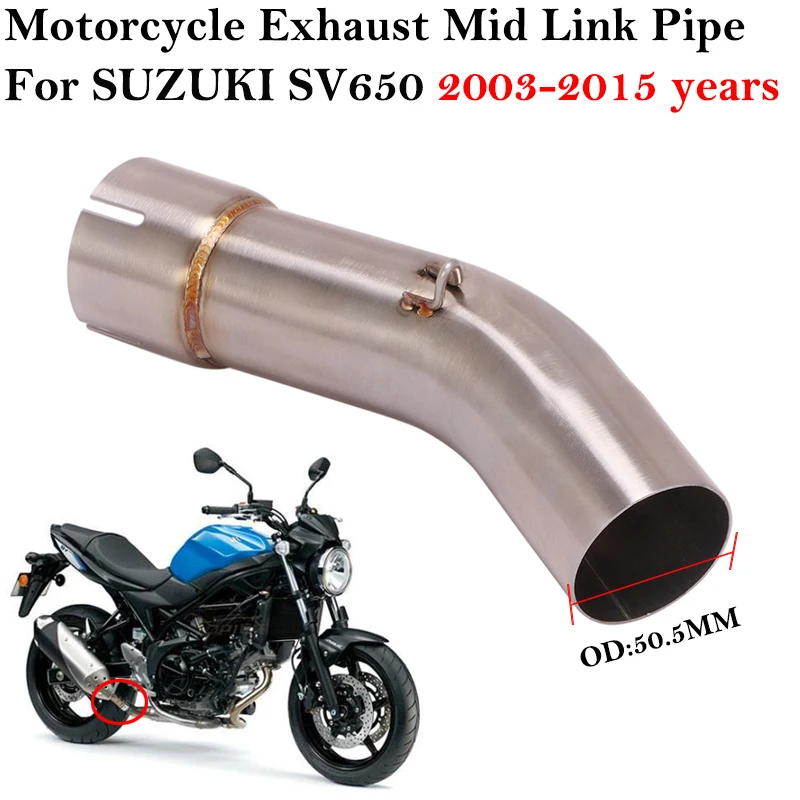 Slip On For SUZUKI SV650 SV650X 650X 2003 - 2015 Modify Motorcycle 51MM Exhaust Escape Muffler Stainless Steel Middle Link Pipe
Slip On For SUZUKI SV650 SV650X 650X 2003 - 2015 Modify Motorcycle 51MM Exhaust Escape Muffler Stainless Steel Middle Link Pipe