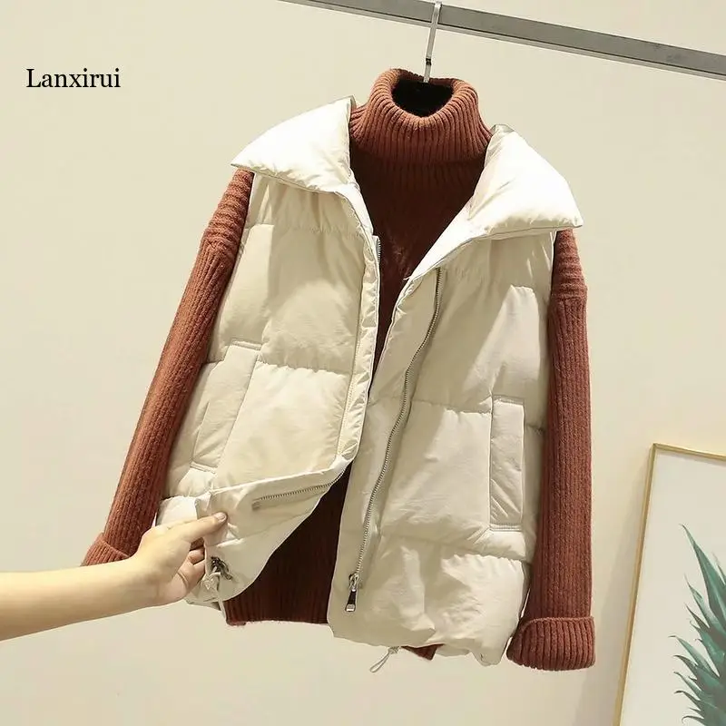 Women's Sleeveless Jacket 2022 Winter Autumn Down Cotton Vest Jackets Female Short Fashion Coats Woman Parkas Ropa
Women's Sleeveless Jacket 2022 Winter Autumn Down Cotton Vest Jackets Female Short Fashion Coats Woman Parkas Ropa