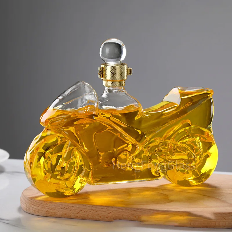 Motorcycle Shaped Glass Craftsmanship Creative Bottle Making Transparent Sealed Glass Decanter
Motorcycle Shaped Glass Craftsmanship Creative Bottle Making Transparent Sealed Glass Decanter