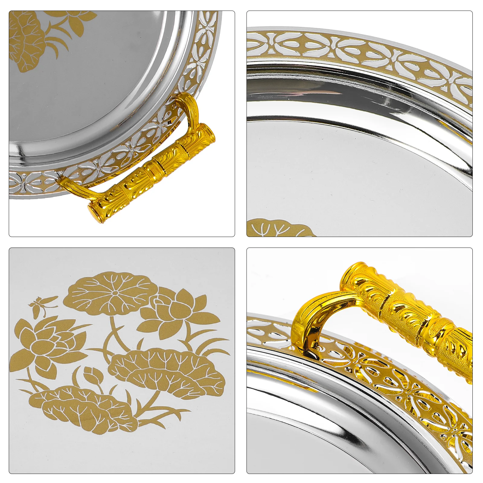 Round Stainless Steel European Style Fruit Dessert Serving Tray Lightweight Storage Plate Home Party Decorative Platter
Round Stainless Steel European Style Fruit Dessert Serving Tray Lightweight Storage Plate Home Party Decorative Platter