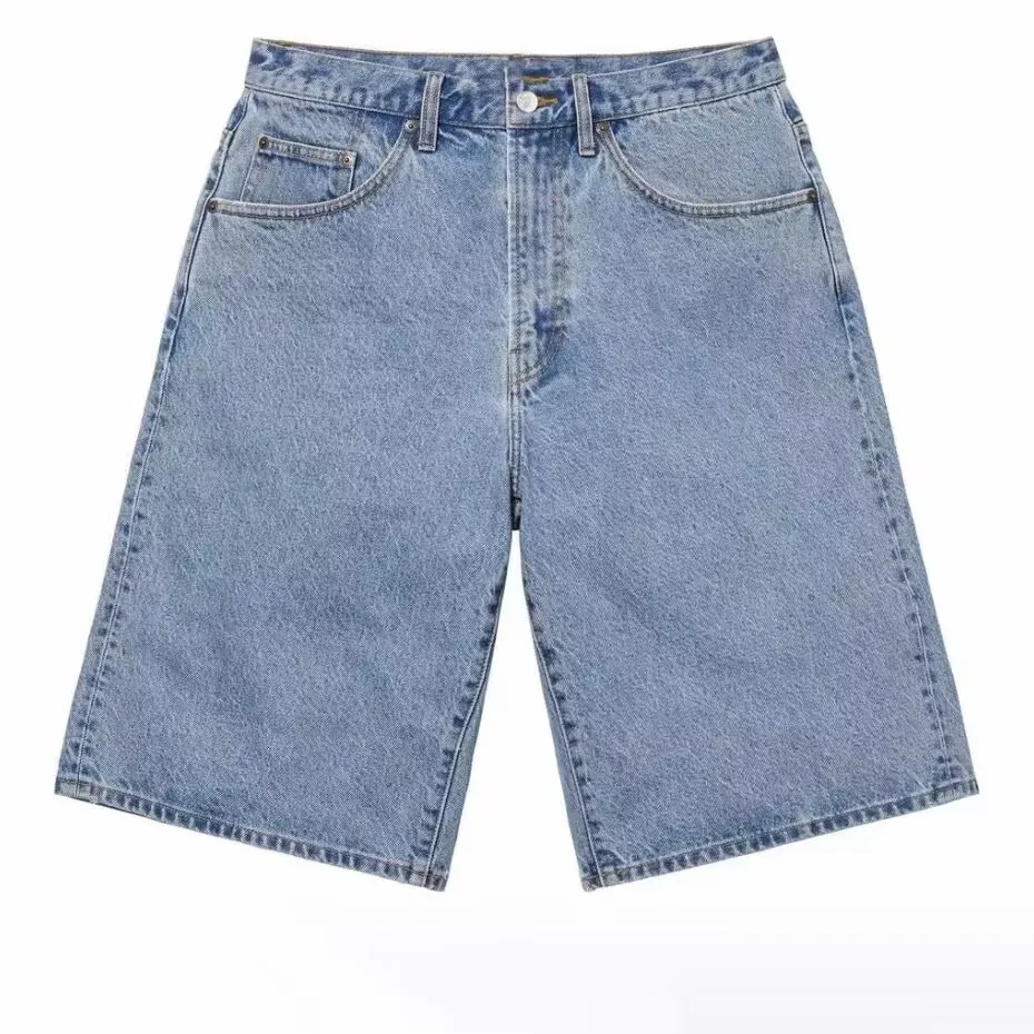 Retro American Vuu Denim Shorts Loose Fit Pure Color mid Waist Workwear Style Cleanfit Straight Leg Pants Summer Collection
Retro American Vuu Denim Shorts Loose Fit Pure Color mid Waist Workwear Style Cleanfit Straight Leg Pants Summer Collection