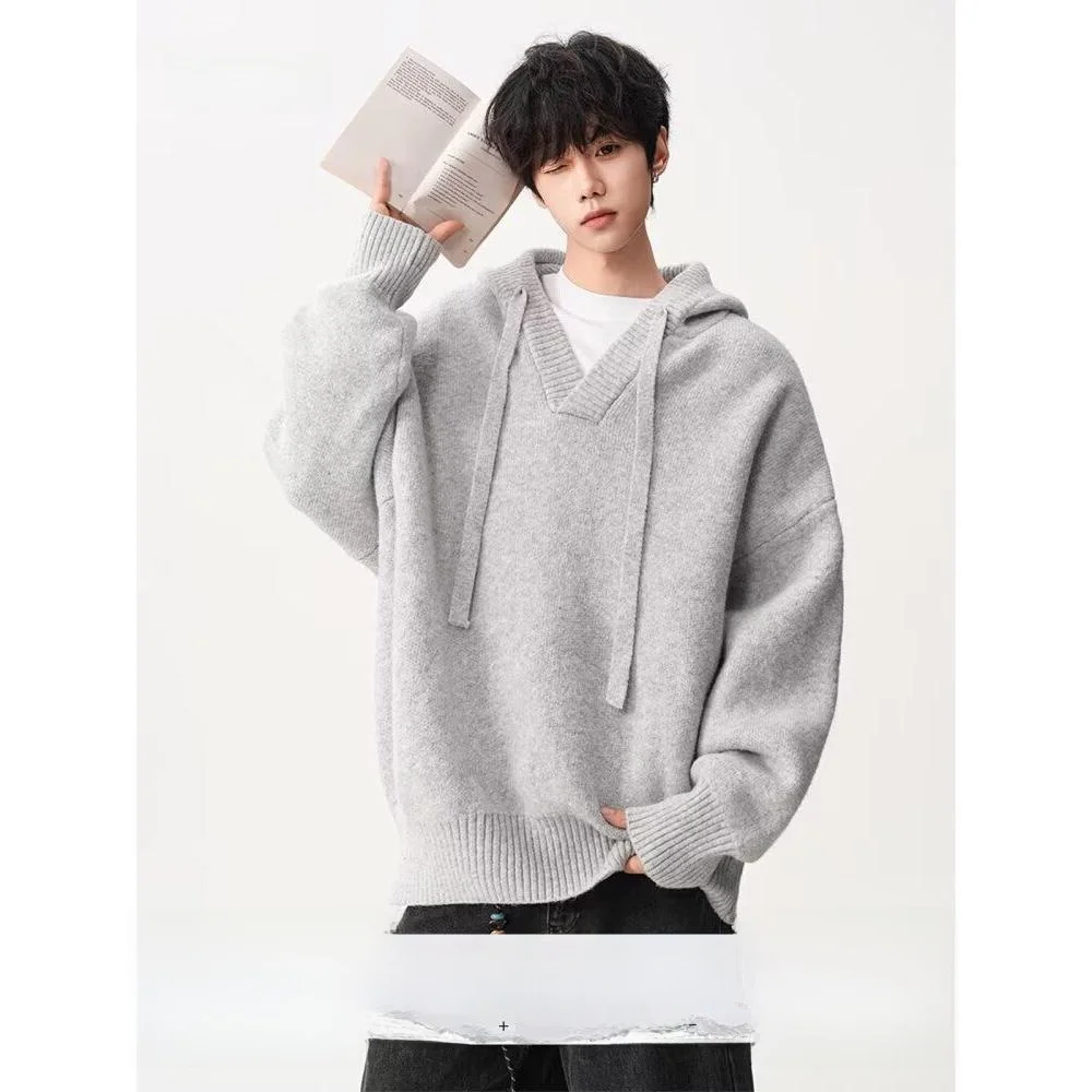 American Sle Color Lazy Hat Sweatirt Men's Trendy Brand Autumn Winter Loose Versatile V-Ne Knittedwear Top
American Sle Color Lazy Hat Sweatirt Men's Trendy Brand Autumn Winter Loose Versatile V-Ne Knittedwear Top